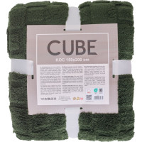 Deka přehoz CUBE 150x200 cm - tmavě zelená