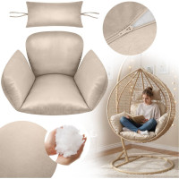 Sedací polštář PRIMA Velvet do závěsného houpacího křesla - latté