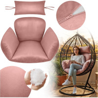 Sedací polštář PRIMA Velvet do závěsného houpacího křesla - růžový
