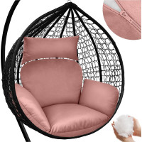 Sedací polštář PRIMA Velvet do závěsného houpacího křesla - růžový
