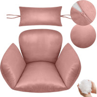 Sedací polštář PRIMA Velvet do závěsného houpacího křesla - růžový