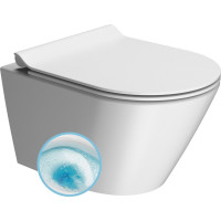 GSI KUBE X závěsná WC mísa, GeniusFlush, 36x50cm, bílá dual-mat 941209