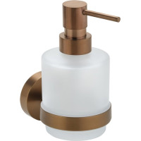 Sapho X-ROUND COPPER dávkovač mýdla 200ml, mléčné sklo, měď mat XR103PG