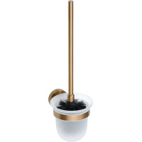 Sapho X-ROUND COPPER WC štětka závěsná, mléčné sklo, měď mat XR303PG
