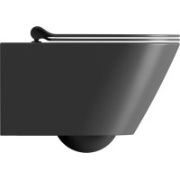 GSI KUBE X závěsná WC mísa, GeniusFlush, 36x55cm, černá dual-mat 941326
