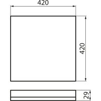 KANLUX AZPO stropní LED svítidlo, 420x420mm, 22W, IP54, bílá 31510