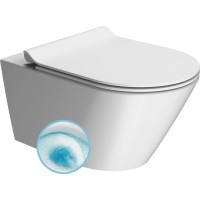 GSI KUBE X závěsná WC mísa, GeniusFlush, 36x55cm, bílá dual-mat 941309