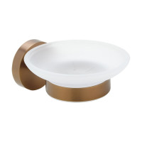 Sapho X-ROUND COPPER mýdlenka, mléčné sklo, měď mat XR803PG