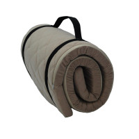 Cestovní turistická prošívaná matrace 198x60x5 cm - tmavě béžová