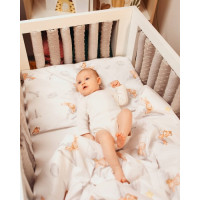 Dětské bavlněné povlečení do postýlky 120x90 cm BABYMAM PREMIUM - Let vlaštovkou