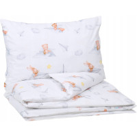 Dětské bavlněné povlečení do postýlky 120x90 cm BABYMAM PREMIUM - Let vlaštovkou