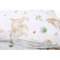 Dětské bavlněné povlečení do postýlky 135x100 cm BABYMAM PREMIUM - Lesní zvířátka