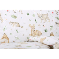 Dětské bavlněné povlečení do postýlky 135x100 cm BABYMAM PREMIUM - Lesní zvířátka