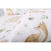 Dětské bavlněné povlečení do postýlky 135x100 cm BABYMAM PREMIUM - Lesní zvířátka