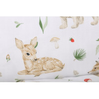 Dětské bavlněné povlečení do postýlky 135x100 cm BABYMAM PREMIUM - Lesní zvířátka