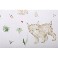 Dětské bavlněné povlečení do postýlky 135x100 cm BABYMAM PREMIUM - Lesní zvířátka