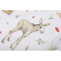 Dětské bavlněné povlečení do postýlky 135x100 cm BABYMAM PREMIUM - Lesní zvířátka
