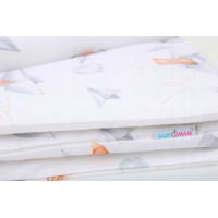 Dětské bavlněné povlečení do postýlky 135x100 cm BABYMAM PREMIUM - Let vlaštovkou