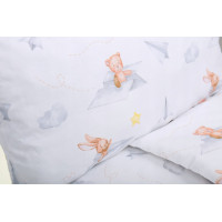 Dětské bavlněné povlečení do postýlky 135x100 cm BABYMAM PREMIUM - Let vlaštovkou