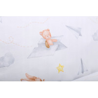 Dětské bavlněné povlečení do postýlky 135x100 cm BABYMAM PREMIUM - Let vlaštovkou