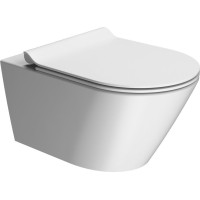 GSI KUBE X závěsná WC mísa, GeniusFlush, 36x55cm, bílá dual-mat 941309