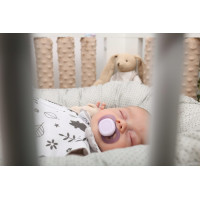 Oboustranné hnízdečko (kokon) pro miminko - BABYMAM PREMIUM set 7v1 - Medvídek v oblacích s béžovou minky