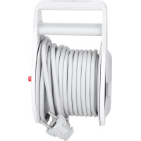 Solight prodlužovací přívod na bubnu 10m, 3 zásuvky, šedý kabel, 3x 1,5mm2