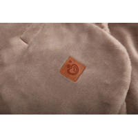 Plyšová zavinovačka s kapucí BABYMAM do autosedačky - Béžová žirafa/cappuccino