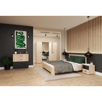 Šatní skříň BENNY 200 - dub sanremo