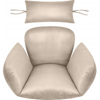 Sedací polštář PRIMA Velvet do závěsného houpacího křesla - latté