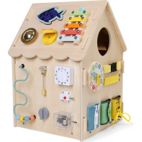 2Kids Toys Activity board Domeček přírodní