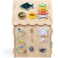 2Kids Toys Activity board Domeček přírodní