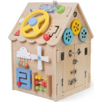 2Kids Toys Activity board Domeček přírodní