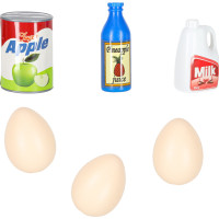 Pokladna v supermarketu s vozíkem - bílá/červená