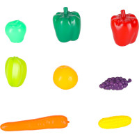 Pokladna v supermarketu s vozíkem - bílá/červená