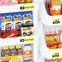 Pokladna v supermarketu s vozíkem - bílá/červená