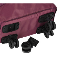 Cestovní taška na kolečkách skládací cestovní prostorná 3 velikosti fialová