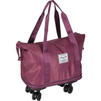 Cestovní taška na kolečkách skládací cestovní prostorná 3 velikosti fialová