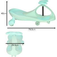 Odrážedlo Swing Fix s LED koly - mátová