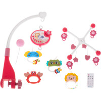 Kolotoč nad postýlku Lullaby Star Design růžový + dálkové ovládání