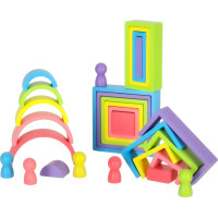 Duhové Montessori vzdělávací dřevěné bloky