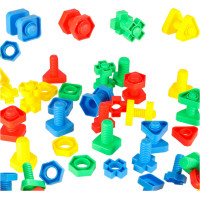 Stavební bloky Montessori vzdělávací šrouby - 30 prvků Stavební bloky Montessori vzdělávací šrouby - 30 prvků