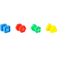 Stavební bloky Montessori vzdělávací šrouby - 30 prvků