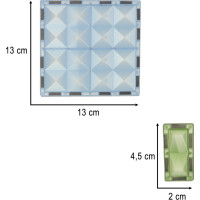 3D magnetické stavebnice svítící Zvířecí park - 124 prvků