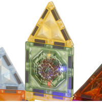3D stavební magnetické kostky svítící Zvířecí park - 90 prvků