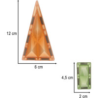 3D stavební magnetické kostky svítící Zvířecí park - 90 prvků