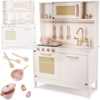 Dětská dřevěná retro kuchyňka z MDF s doplňky BOHO