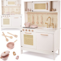 Dětská dřevěná retro kuchyňka z MDF s doplňky BOHO