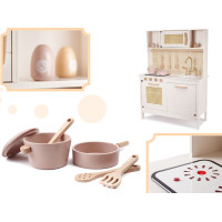 Dětská dřevěná retro kuchyňka z MDF s doplňky BOHO
