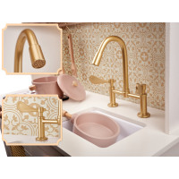 Dětská dřevěná retro kuchyňka z MDF s doplňky BOHO